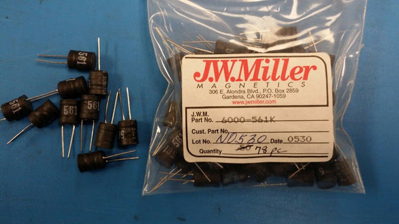 (10 PCS) 6000-561K JW MILLER Fixed RF Inductors 560uH 10%