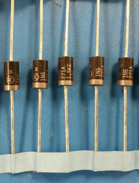 (10PCS) 1N6271A/1.5KE10A, Motorola, TVS Diode, 8.55VWM, 14.5VC, Axial