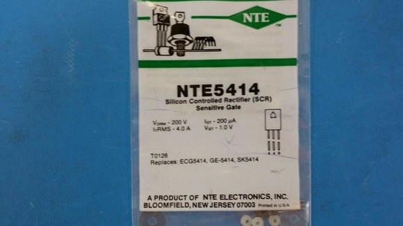 (1 PC) NTE5414, ECG5414, GE-5414, SK5414, Silicon Controlled Rectifier (SCR)