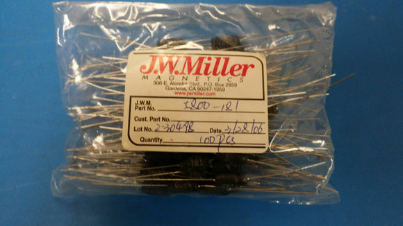 (10 pcs) 5800-181 JW MILLER Fixed Inductors 180uH 10%, Obsolete