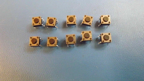 (10PCS) PHAP3301 KEYPAD SWITCH, SPST, 0.05A, 12VDC, 2.1N, PUSHBUTTON
