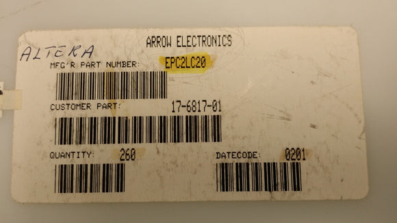 (2 PCS) EPC2LC20 ALTERA IC CONFIG DEVICE 1.6MBIT 20PLCC FLASH MEMORY