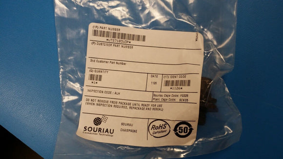 (1 PC) UTS7103W3P SOURIAU CONN RCPT HSNG MALE 6POS PNL MNT ROHS