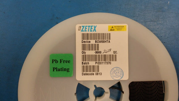 (25 PCS) BCW68HTA ZETEX Trans GP BJT PNP 45V 0.8A 3-Pin SOT-23 T/R ROHS