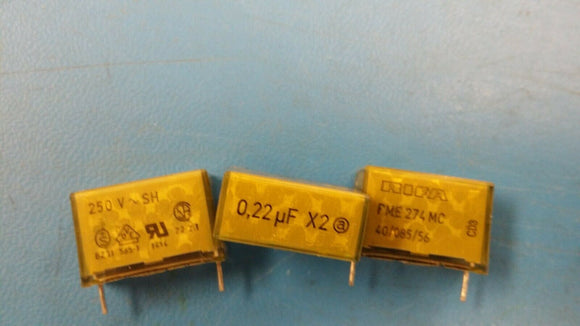 (10 PCS) PME274MC6220KR RIFA .22uf 250Vac 125Vdc 10% METALLIZED PAPER CAPACITORS