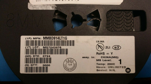 (100 PCS) MMBD914LT1G DIODE GEN PURP 100V 200MA SOT23 ROHS