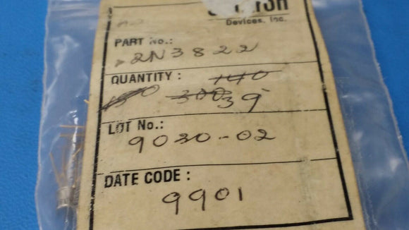 (1 PC) 2N3822 SOLITRON Transistor JFET N-CH 50V 4-Pin TO-72