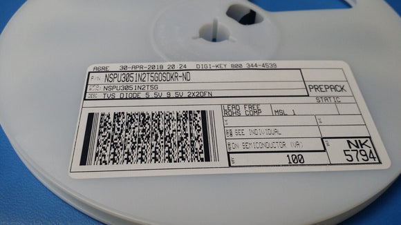 (10 PCS) NSPU3051N2T5G ONSEMI TVS DIODE 5.5VWM 9.5VC 2X2DFN ROHS