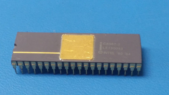 (1 PC) C8087-2 INTEL Math Processor, MOS, GOLD CDIP40