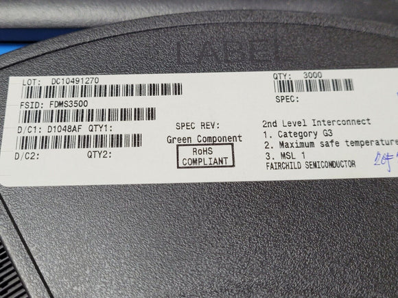 (10 PCS) FDMS3500 FSC Trans MOSFET N-CH 75V 9.2A 8-Pin Power 56 ROHS