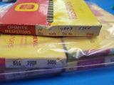 (5 PCS) 4849 (90J7K5) OHMITE 7.5K Ohm 5 Watt Wirewound Power Resistors 5W