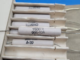 (5 PCS) 4849 (90J7K5) OHMITE 7.5K Ohm 5 Watt Wirewound Power Resistors 5W