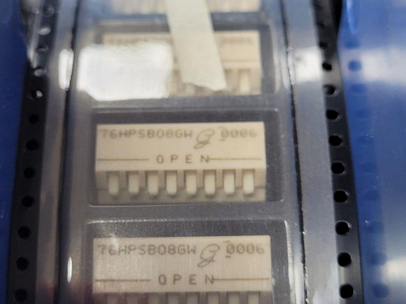 (2 PCS) 76HPSB08GWR GRAYHILL SWITCH PIANO DIP SPST 0.15A 30V 8 POSITION