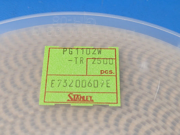 (100 PCS) PG1102W-TR STANLEY Green 567nm LED Indication - Discrete 2.1V 1206