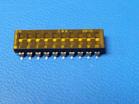 (2 PCS) SD10H0SK C&K SWITCH SLIDE DIP SPST 0.1A 25V