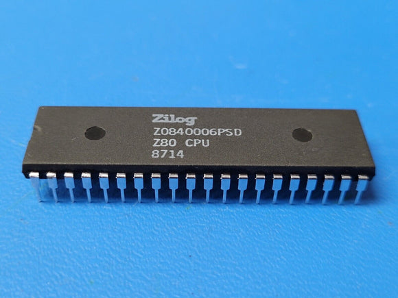 (1 PC) Z0840006PSD(Z80-CPU) ZILOG Microprocessor, 8-Bit, 6.17MHz, NMOS, PDIP40