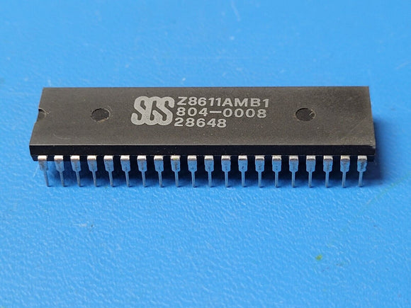 (1 PC) Z8611AMB1 SGS Microcontroller, 8-Bit, MROM, 8MHz, CMOS, PDIP40