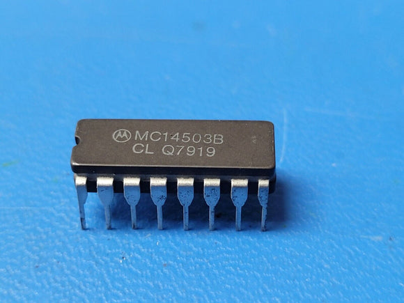 (2 PCS) MC14503BCL MOT CMOS Logic, Hex Non-Inverting 3-State Buffer, CDIP-16