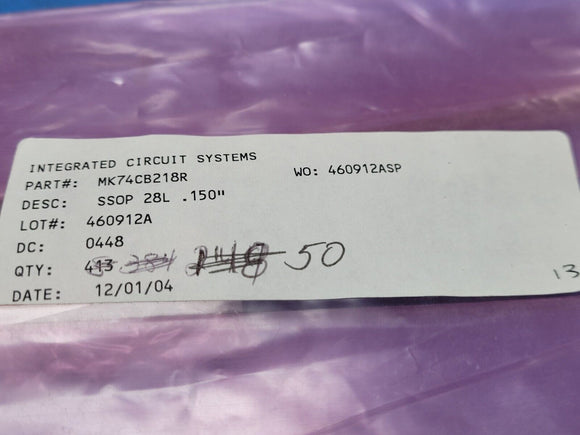 (1 PC) MK74CB218R ICS Clock Fanout Buffer IC 1:8 200 MHz 28-SSOP