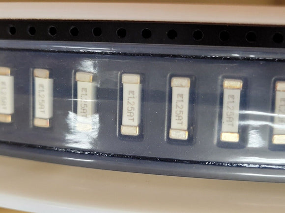 (10 PCS) 04611.25ER LITTELFUSE Fuse, 1.25A Non-Resettable, Surface Mount, 600 V