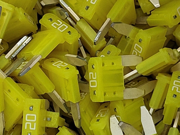 (100pcs) 0997020.WXN Littelfuse Automotive Blade Fuse 58V 20A