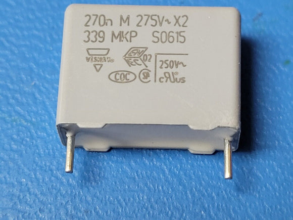 (11) MKP339 X2 CAP POLYPROPYLENE FILM 270nF 20% 275V P15mm RADIAL 2222-339-2027