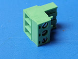 (10 PCS) 1757022 PHOENIX TERM BLOCK PLUG 3POS STR 5.08MM