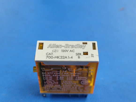 (1 PC) 700-HK32A1-4 AB, GP Slim Line Relay, 120V 50/60Hz, Standard Contacts