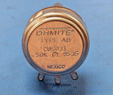 (1) CU5031 OHMITE Precision Potentiometers 2WATTS 50K  POT