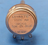 (1) CU5031 OHMITE Precision Potentiometers 2WATTS 50K  POT