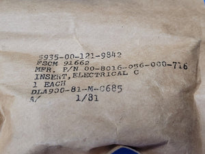 (1 PC) 5935-00-121-9842 ELCO P/N 00-8016-056-000-716 CONNECTOR