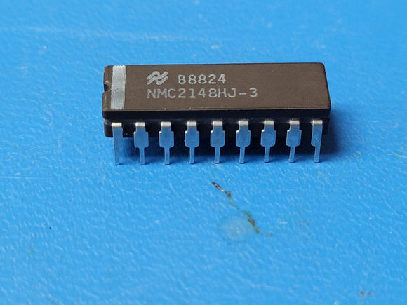 (2 PCS) NMC2148HJ-3 NSC Standard SRAM, 1KX4, 55ns, NMOS, CDIP18