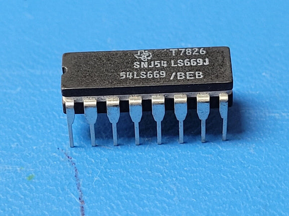 (1 PC) SNJ54LS669J TI Counter Single 4-Bit Sync Binary UP/Down CDIP16