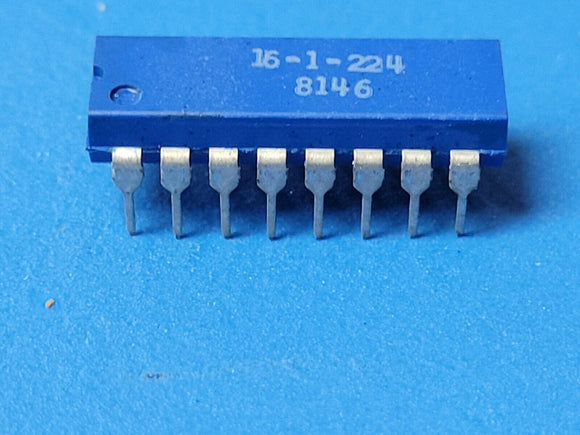 (2 PCS) 4116-1-224, 4116-001-224 BOURNS RES ARRAY 8 RES 220K OHM 16DIP
