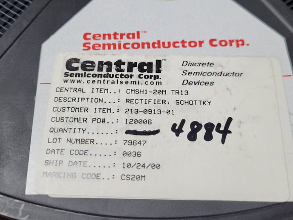 (20 PCS) CMSH1-20MTR13 CENTRAL SEMI Diode 20 V 1A Surface Mount SMA