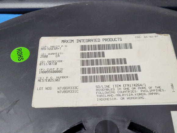 (10PCS) MAX765ESA+T Switching Regulator Current-mode 1.5A 300kHz Switching SOIC8