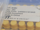 (10 PCS) SHB4 CIT Pushbutton Switches; Round Yellow Non Illuminated 50mA @ 35VDC