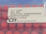 (10 PCS) SHB3 CIT Pushbutton Switches; Round Red Non Illuminated 50mA @ 35VDC