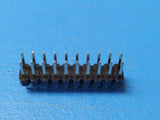 (10 PCS) PH1S25-210GBBU Pin Header 2.54mm 2 Row x 10 H=2.52mm Straight GOLD 10u"