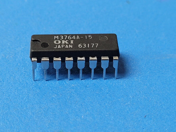 (10 PCS) MSM3764A-15 OKI Page Mode DRAM, 64KX1, 150ns, MOS, PDIP16