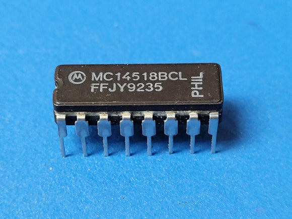 (1 PC) MC14518BCL MOT Decade Counter, 4-Bit, Up Direction, CMOS, CDIP16