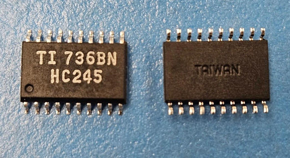 (12PCS) SN74HC245DW TI Bus Transceiver, 1-Func, 8-Bit, True Output, CMOS, SOIC20