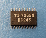 (12PCS) SN74HC245DW TI Bus Transceiver, 1-Func, 8-Bit, True Output, CMOS, SOIC20