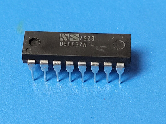 (1 PC) DS8837N NSC Line Receiver, 2 Func, 3 Rcvr, BIPolar, PDIP16