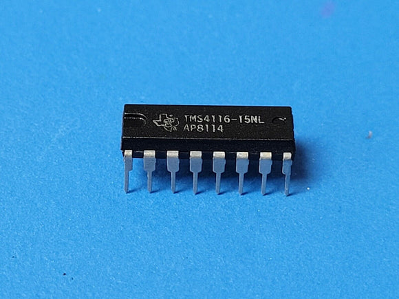 (2 PCS) TMS4116-15NL TI Page Mode DRAM, 16KX1, 150ns, NMOS, PDIP16