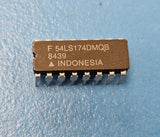 (2PCS) 54LS174DMQB FSC D Flip-Flop, LS Series, 1-Func,  , 6-Bit, TTL, CDIP16