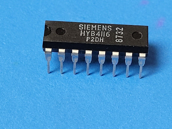 (2 PCS) HYB4116-P2 SIEMENS Page Mode DRAM 16KX1 150ns CMOS PDIP16
