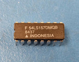(2PCS) 54LS157DMQB Multiplexer, 4-Func, 2 Line Input, 1 Line Output, TTL, CDIP16