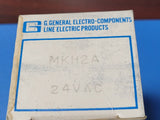 (1 PC) MKH2A-24VAC LINE ELECTRIC, RELAY DPDT, 120VAC COIL, 10A CONTACTS