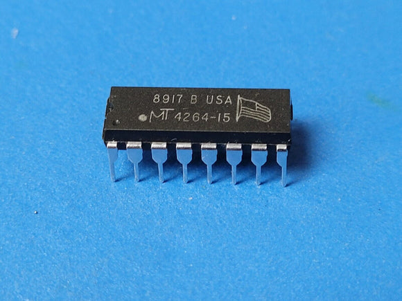 (2 PCS) MT4264-15 MICRON Page Mode DRAM, 64KX1, 150ns, MOS, PDIP16